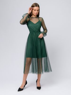 Платье 1001 Dress зеленое