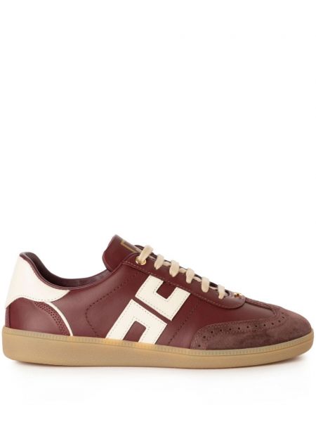 Læder sneakers Elisabetta Franchi rød