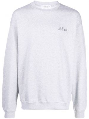 Bomull brodert sweatshirt Maison Labiche grå