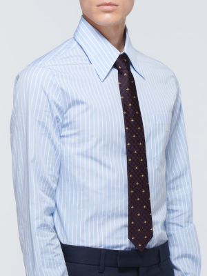 Selyem nyakkendő Gucci kék