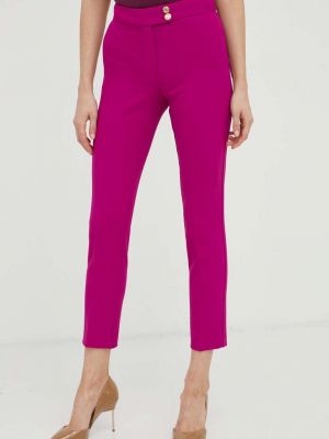 Jednobarevné kalhoty Liu Jo fialové