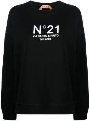 Bluza bawełniana z nadrukiem N°21 czarna