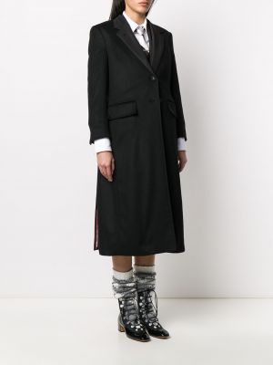 Kašmírový kabát Thom Browne černý