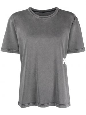 T-shirt mit print Alexander Wang grau