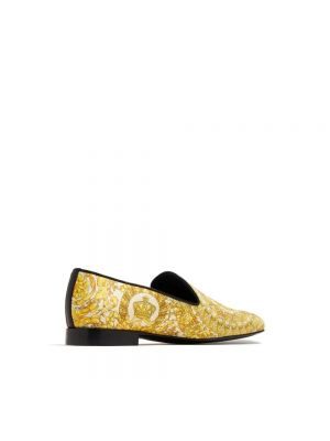 Loafers de raso de seda slip on Versace