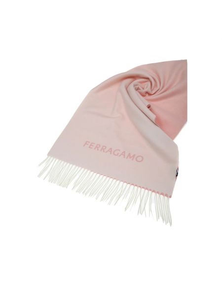 Bufanda con flecos de cachemir con efecto degradado Salvatore Ferragamo rosa