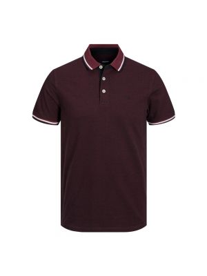 Slim fit t-shirt mit kurzen ärmeln aus baumwoll Jack & Jones rot