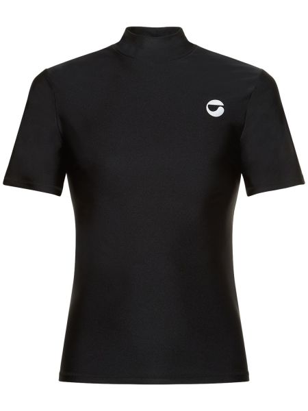 Høj krave monteret t-shirt Coperni sort