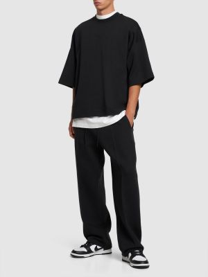 Fleecová košile s krátkými rukávy Nike černá
