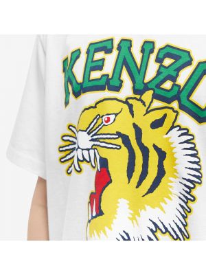 Тигровая футболка Kenzo белая