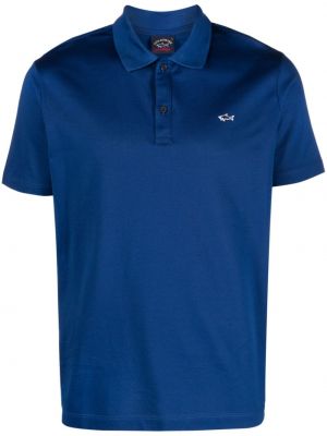 Памучна поло тениска Paul & Shark синьо