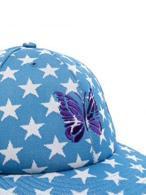 Chapeau à imprimé à motif étoile Needles bleu