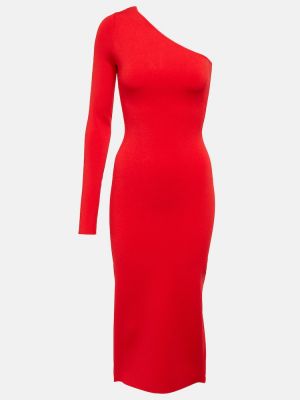 Midi šaty Victoria Beckham červené