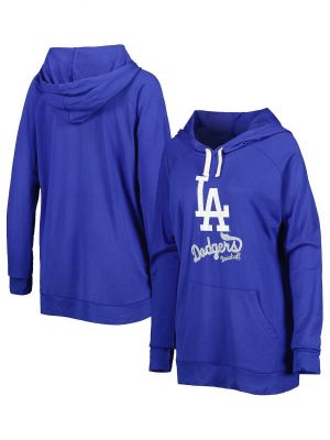 Женский пуловер с капюшоном Royal Los Angeles Dodgers перед игрой реглан Touch