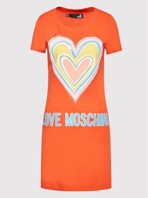 Šaty Love Moschino, oranžová