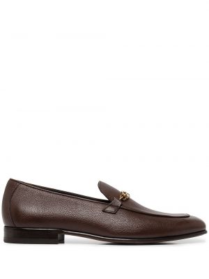 Skinn loafers Salvatore Ferragamo brun