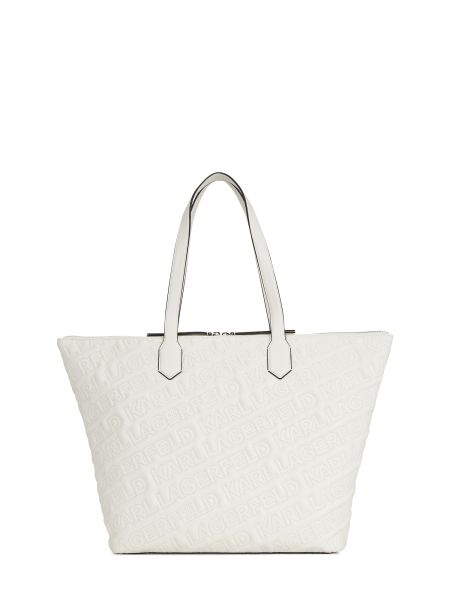 Τσάντα shopper Karl Lagerfeld λευκό