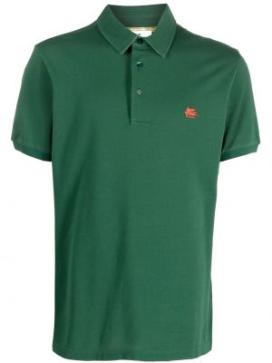Polo krekls ar izšuvumiem Etro zaļš