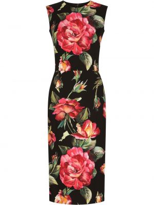 Trykt floral dress Dolce & Gabbana svart