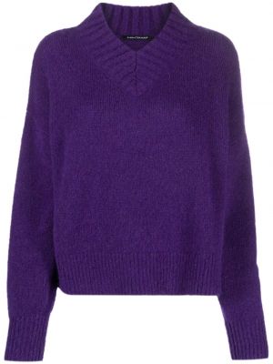 Пуловер с v-образно деколте Luisa Cerano виолетово