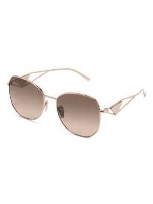 Spalvų gradiento rašto akiniai nuo saulės oversize Prada Eyewear auksinė