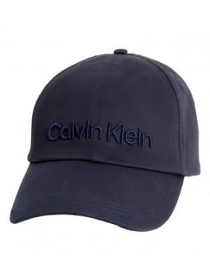 Casquette brodé brodé en coton Calvin Klein bleu