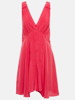 Μεταξωτή φόρεμα Isabel Marant ροζ