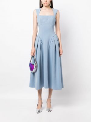 Sukienka midi plisowana Huishan Zhang niebieska
