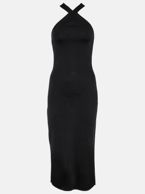Μίντι φόρεμα από ζέρσεϋ Nili Lotan μαύρο