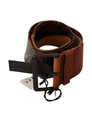 Cinturón de cuero con hebilla Ermanno Scervino marrón