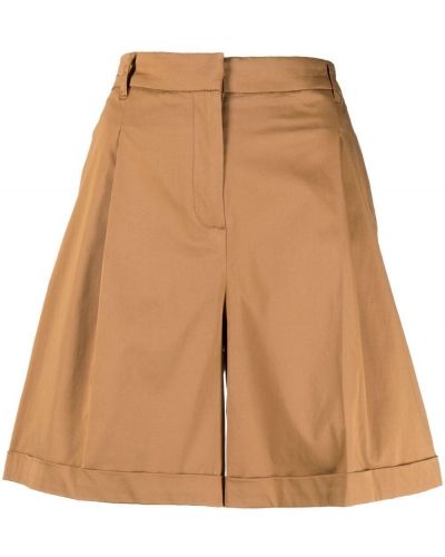 Pantalones cortos de cintura alta bootcut Twinset marrón