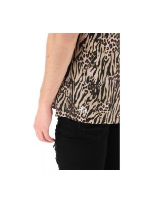 Camisa con estampado leopardo con rayas de tigre Ksubi