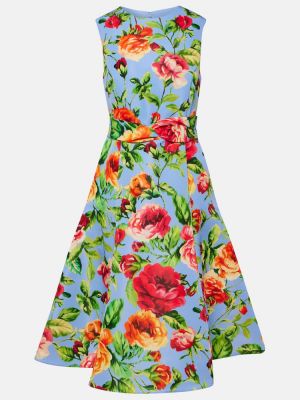 Midi haljina od krep Carolina Herrera plava