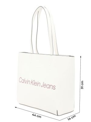 Nakupovalna torba Calvin Klein Jeans bela
