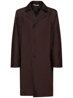 Nylonowy płaszcz Valentino brązowy