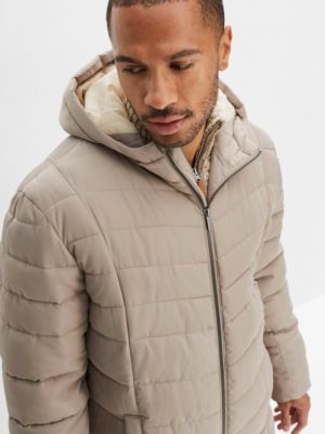 Стеганое пальто с капюшоном Bpc Selection коричневое