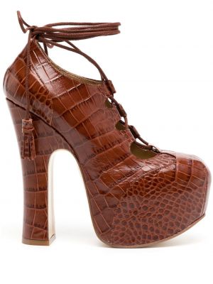 Полуотворени обувки на платформе Vivienne Westwood кафяво