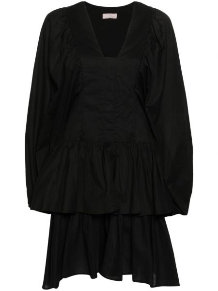 Bombažna mini obleka Liu Jo črna