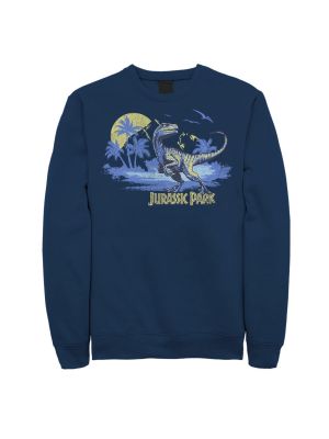 Свитшот с потертостями Jurassic Park синий