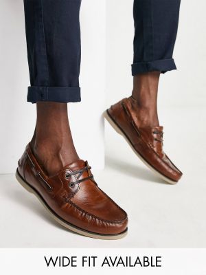 Кожаные туфли Asos коричневые