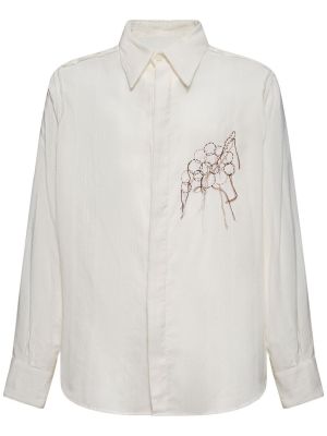 Риза бродирана Federico Cina бяло