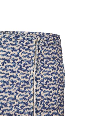 Mini spódniczka bawełniana z nadrukiem Marant Etoile niebieska
