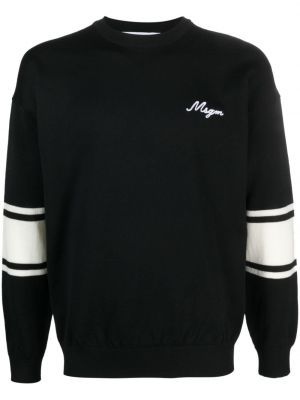 Pullover mit stickerei mit rundem ausschnitt Msgm schwarz