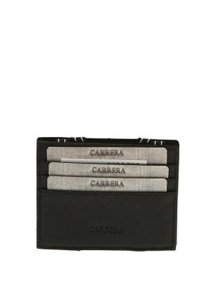 Черный кожаный кошелек Carrera