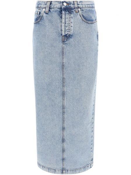 Midi denim etek Fabiana Filippi mavi