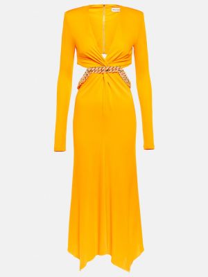 Sukienka midi z dżerseju Rebecca Vallance żółta