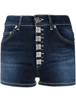 Knappen opp jeans-shorts Dondup blå