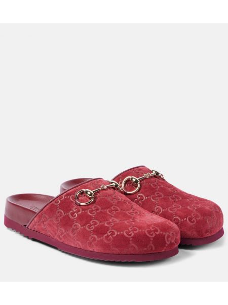 Ruskind mules Gucci rød