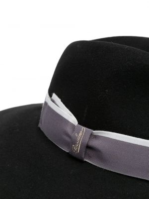 Plstěný vlněný klobouk Borsalino černý