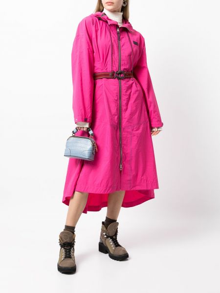 Abrigo con capucha Chloé rosa